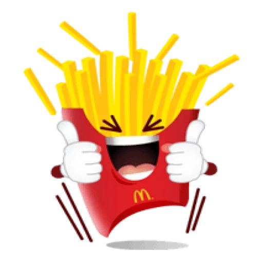 mcdonalds, frites, autocollants de mcdonald's, magdolnas autocollants, autocollants mcdonald's