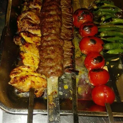 churrasquinho, churrasquinho, kebab irã, variado sheshlykov