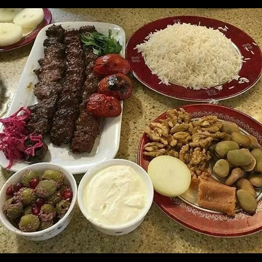 dinner, die gerichte, mittagessen im sommer, artikel auf dem tisch, bilice kebap istanbul menü
