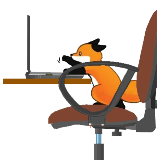 fox, stupid fox, the fox is making a computer, fox in front of the computer