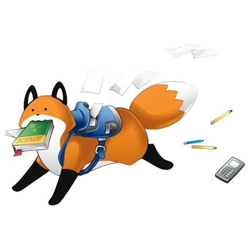 volpe, fox fox, fox stupida, illustrazioni da sidorova daria