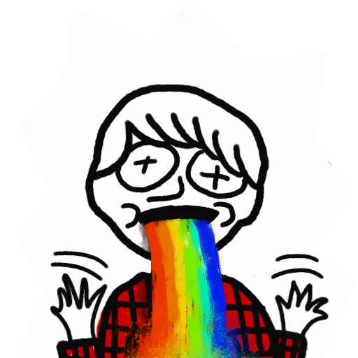 meme face, a disgusting rainbow