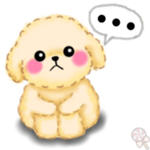 kawaii, poodle, a toy, toy poodle, cute drawings