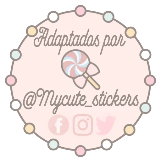 stickers, round background, round frame