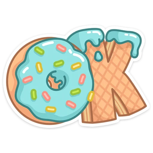 donut, donut pop art, spring donut, stickers donuts