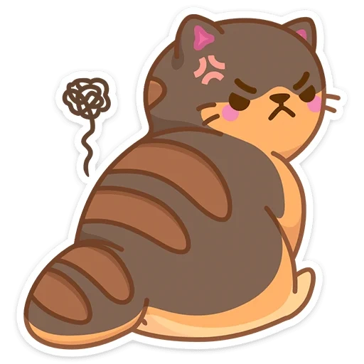 cat, yummy, watsap dasha koreyka, stickers kawaii delicious