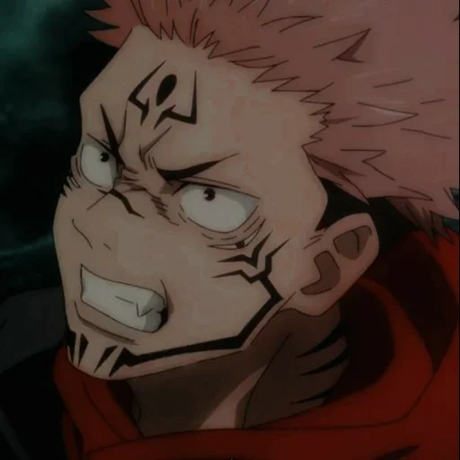 jujutsu kaisen, personajes de anime, jujutsu kaisen sukuna, batalla mágica de itadori yuji, sukuna magic battle grita