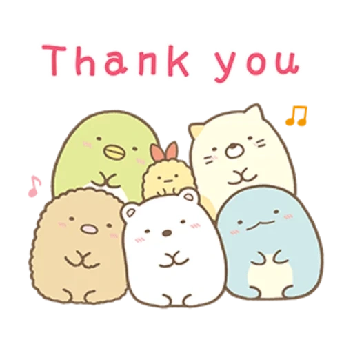 спасибо каваи, аниме thank you, sumikko gurashi, sumikko gurashi персонажи