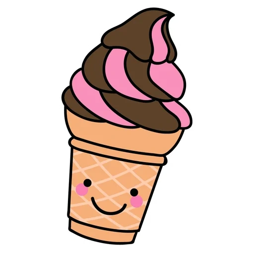 ice cream, рисунки для срисовки лёгкие для начинающих мороженое, рисунки еды милые, рисунки кавай, мороженое иллюстрация