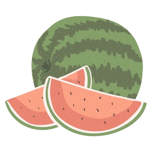 semangka, semangka anak anak, vektor semangka, angka semangka