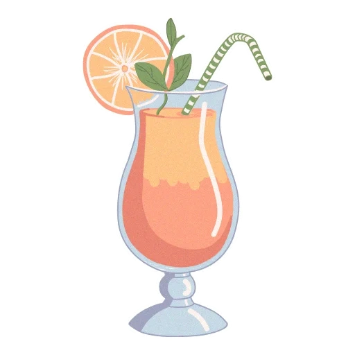 cocktail, cocktail à motif floral, motif de cocktail de carotte, porte-cocktails sans alcool