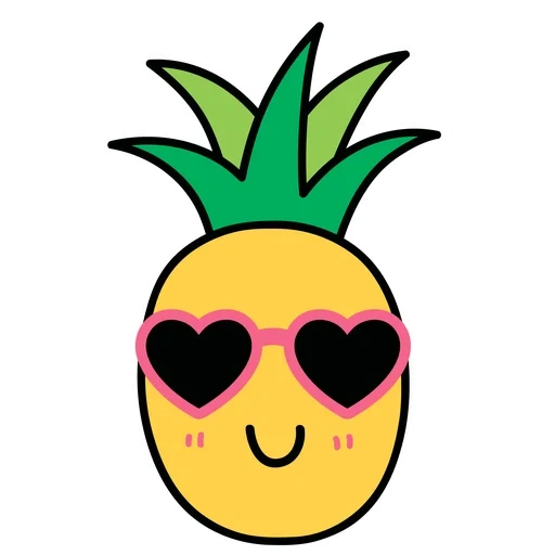 ананас, pineapple, милый ананас, милый ананас глазками, кавайный ананас солнечных очках