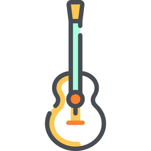 гитар, значок гитара, иконка гитара, гитара клипарт, гитара лого вектор