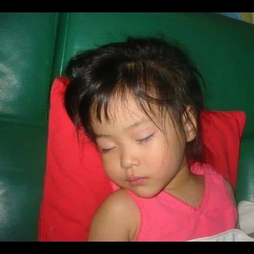 bebé, kecil, tidur, asiático, anak kecil