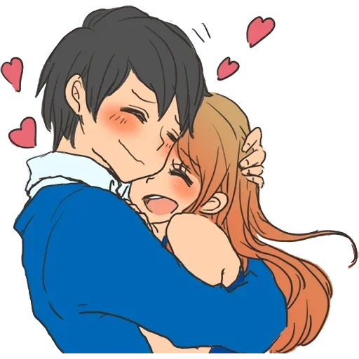 anime drawings, anime in a couple, anime pair drawing, anime couple cute, drawings of anime love