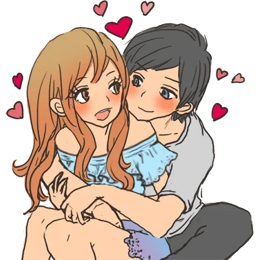 anime in a couple, anime pair drawing, drawings of anime pair, anime couple cute, drawings of anime love