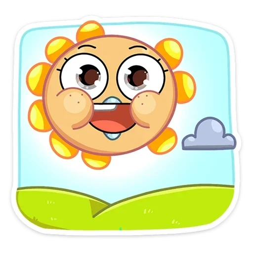 o jogo, ensolarado, emoji, adorável emoji