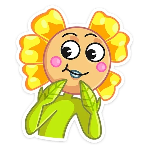 soleggiato, fiori, personaggi, fiori divertenti