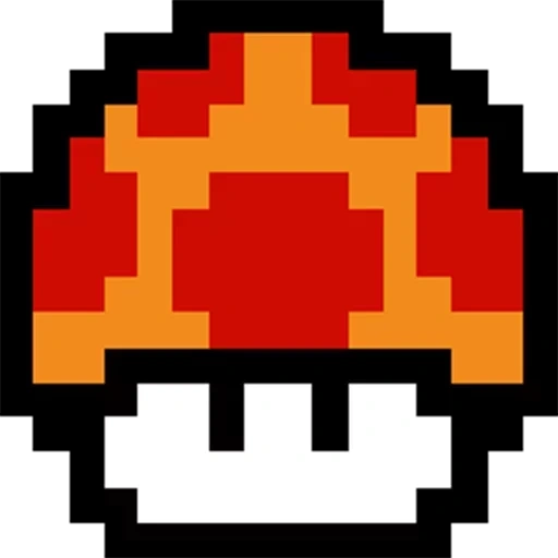 mario mushroom, mario 2d mushroom, pixel mushroom, pixel mario