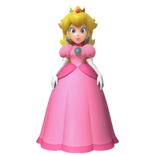 princesa, princesa melocotón, princesa mario, mario princess peach, pequeña estatua de durazno ami bo