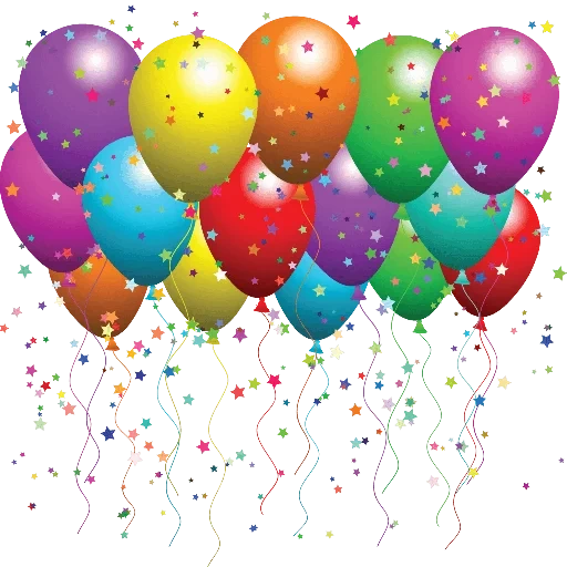 шарики конфетти, гелиевые шарики, разноцветные шарики, happy birthday balloon, открытки днём рождения шары