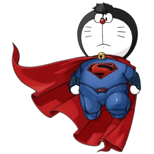 кот, doraemon, супермена, кот супермен