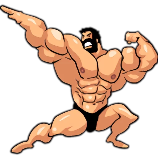 качок, мышцы, мускулы, muscle man, качок мультяшный