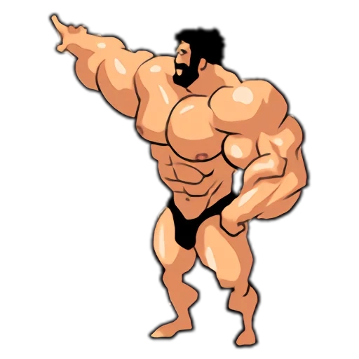 качок, muscle, muscle man, качок мультяшный, эль примо гигант бодибилдер