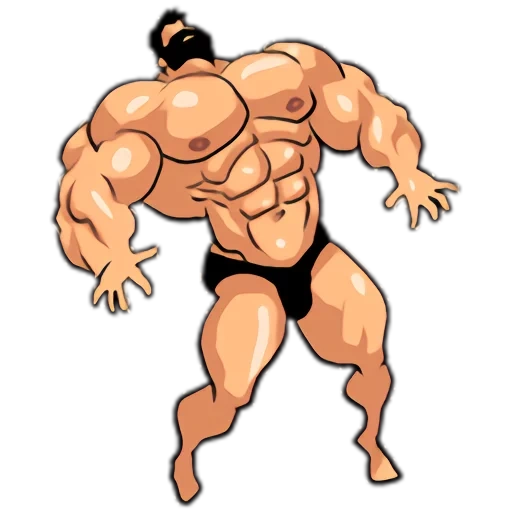 мышцы, muscle, meef man, muscle growth, качок мультяшный