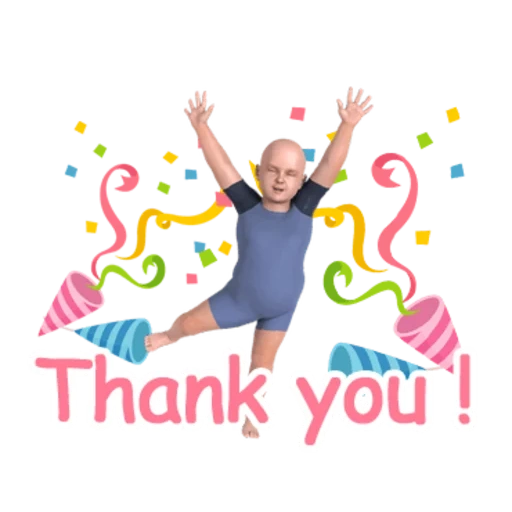 happy, thank you emoji, testo in italiano, bambino ringrazia, ragazza con le mani alzate