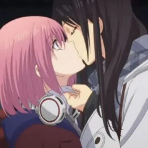 anime couples, anime citrus, matsuri citrus, citrus yuri matsuri, citrus anime matsuri kiss