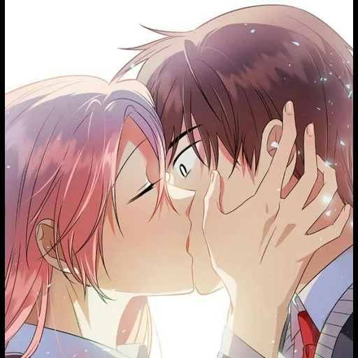 manchu, gambar, manga manha, ciuman anime clannada, romantis manga anime