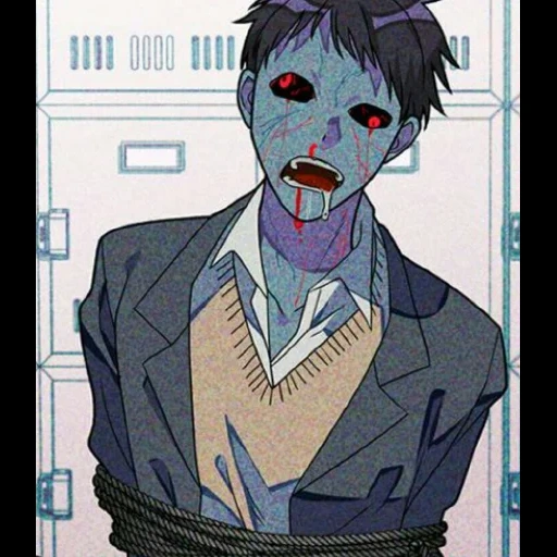 foto, zombimen, homem de anime, personagens de anime, yoshikaz yanagikhori