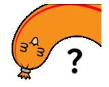 question mark, the question is cartoony, question mark icon, a large question mark, the question mark is orange