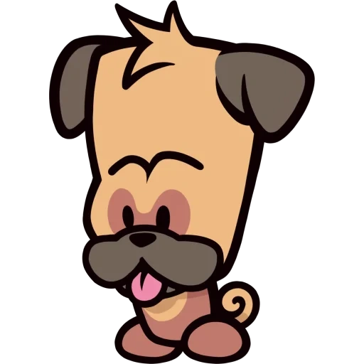 emoticônes, chien de dessin animé, icône du chien actuel