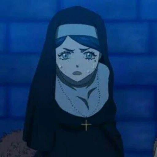 anime-charaktere, teresa schwarzklee, schwarzklee schwester lily, schwarzklee-lilie-nonne, black clover anime nonne