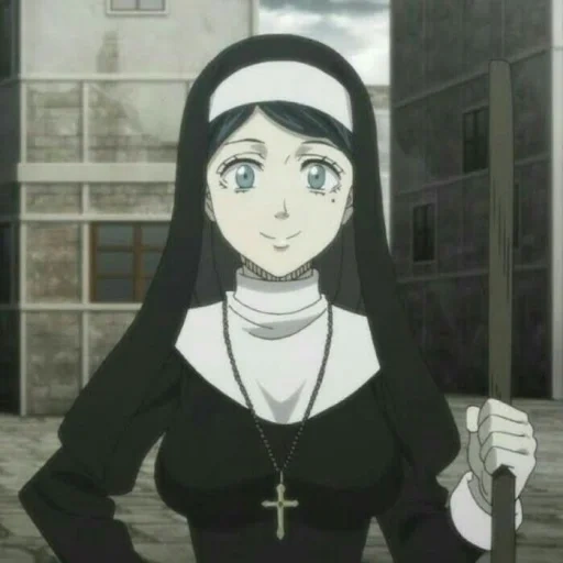 gadis anime, black clover sister lily, sister lily black clover, black clover lily nun, black clover anime nun