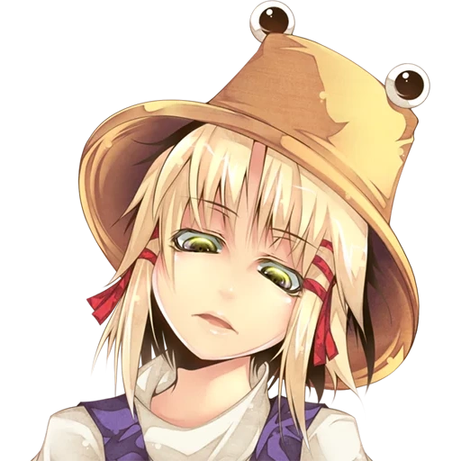 chapéu de anime, suwako moriya, projeto touhou, suvako moria sprite, projeto touhou suvako