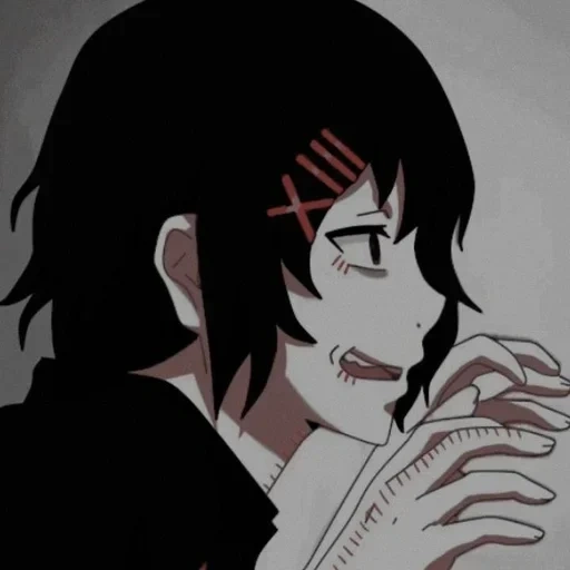 suza juzo, tokyo ghoul, juzo aux cheveux noirs, juuzou suzuya cheveux noirs, juzu sudzuya aux cheveux noirs