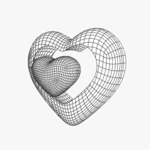 cœur, dessin, badge de coeur, modèle de cœur, coeur 3d dxf