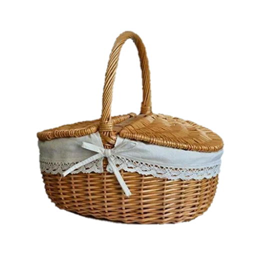 cesta do piquenique roatan, a cesta de vime é grande, uma cesta de vime com uma tampa, lefard 119-235 cesta de piqueniques, cesto de vime