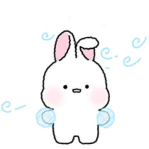 schöner anime, lieber kaninchen, die zeichnungen sind süß, kaninchenzeichnung, lichtzeichnungen sind leicht