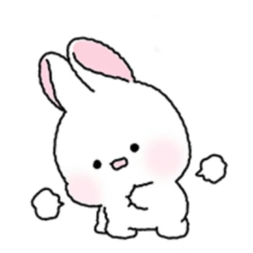 petit lapin, dessin de kawai, les motifs sont mignons, motif de lapin, animation du lapin