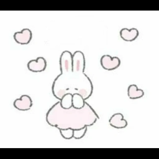 dear rabbit, cute drawings, rabbit drawing, light drawings cute, rabbit is a cute drawing