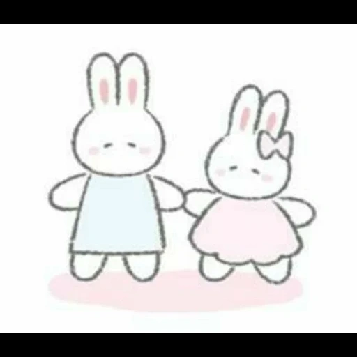 tiny bunny, fluffy bunny, кролик рисунок, кролик набросок, лёгкие рисунки милые