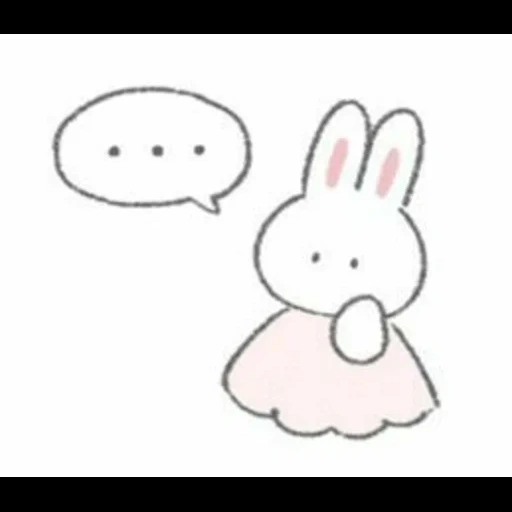 fluffy bunny, кролик милый, кролик рисунок, лёгкие рисунки милые, кролик милый рисунок