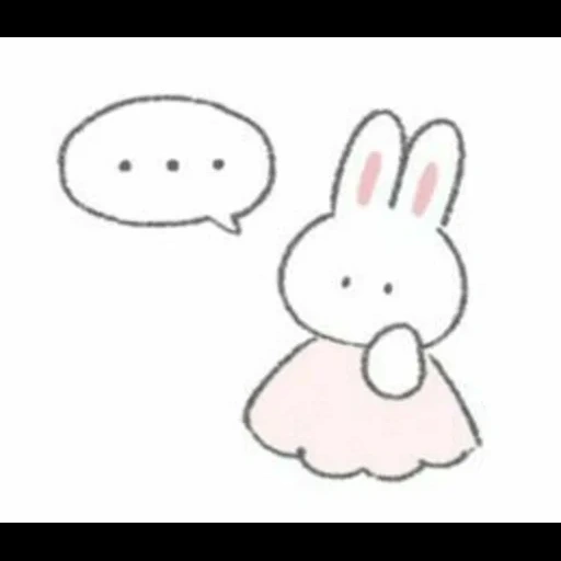 lapin moelleux, cher lapin, dessin de lapin, dessins légers mignons, le lapin est un dessin mignon