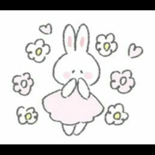 rabbit, dear rabbit, the drawings are cute, rabbit drawing, rabbit is a cute drawing