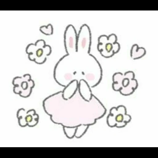 lapin, cher lapin, les dessins sont mignons, dessin de lapin, le lapin est un dessin mignon