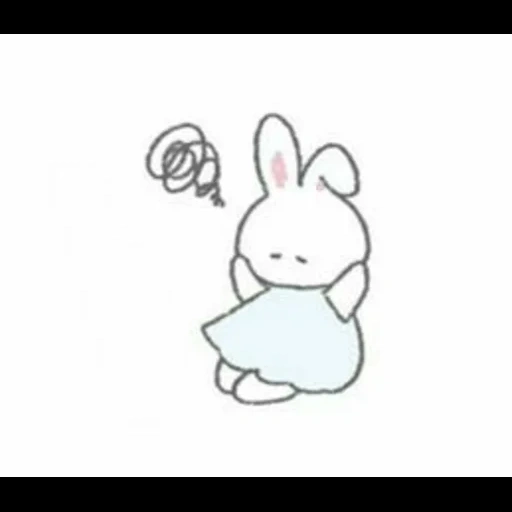 foto, caro coelho, desenho de coelho, esboço de coelho, coelho é um desenho fofo